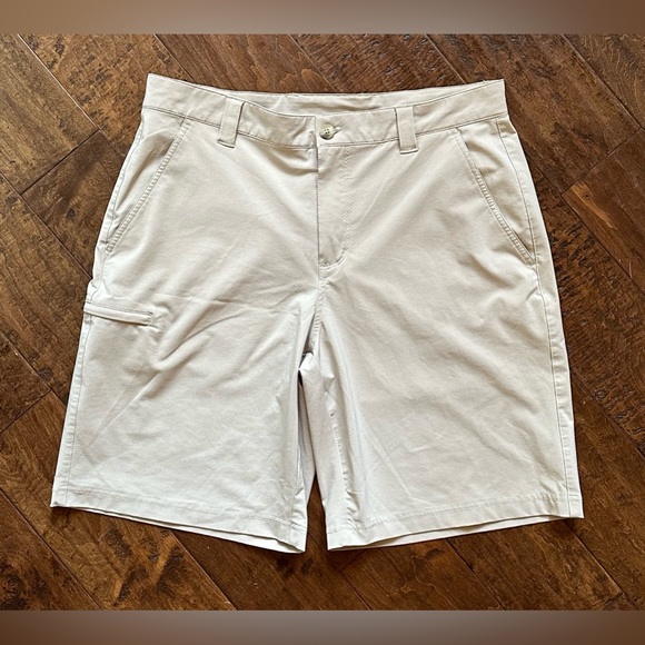 Columbia PFG Grander Marlin™ II Offshore Shorts Size 34 Fossil Khaki Tan Fishing - Picture 6 of 14